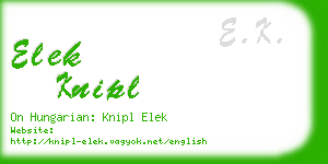 elek knipl business card